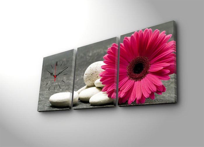 Wallity Reloj de Pared de Lienzo Decorativo 3P3040CS-57 (3 Piezas)